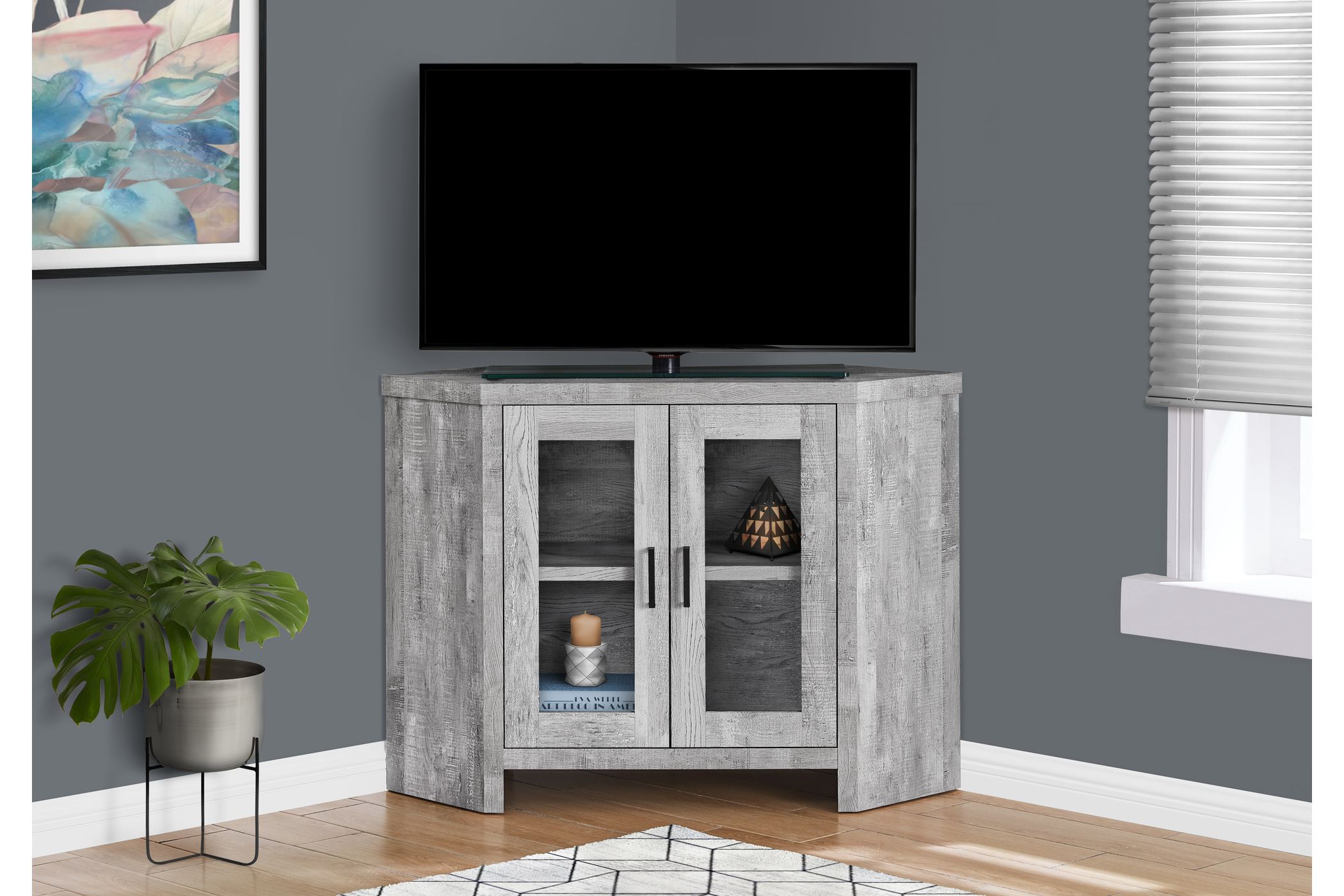 Monarch Grey Reclaimed Wood-Look 42" TV Stand